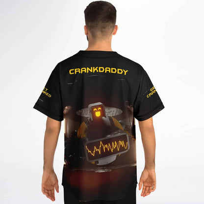 Crankdat Black Cinematic Robot Rave Baseball Jersey