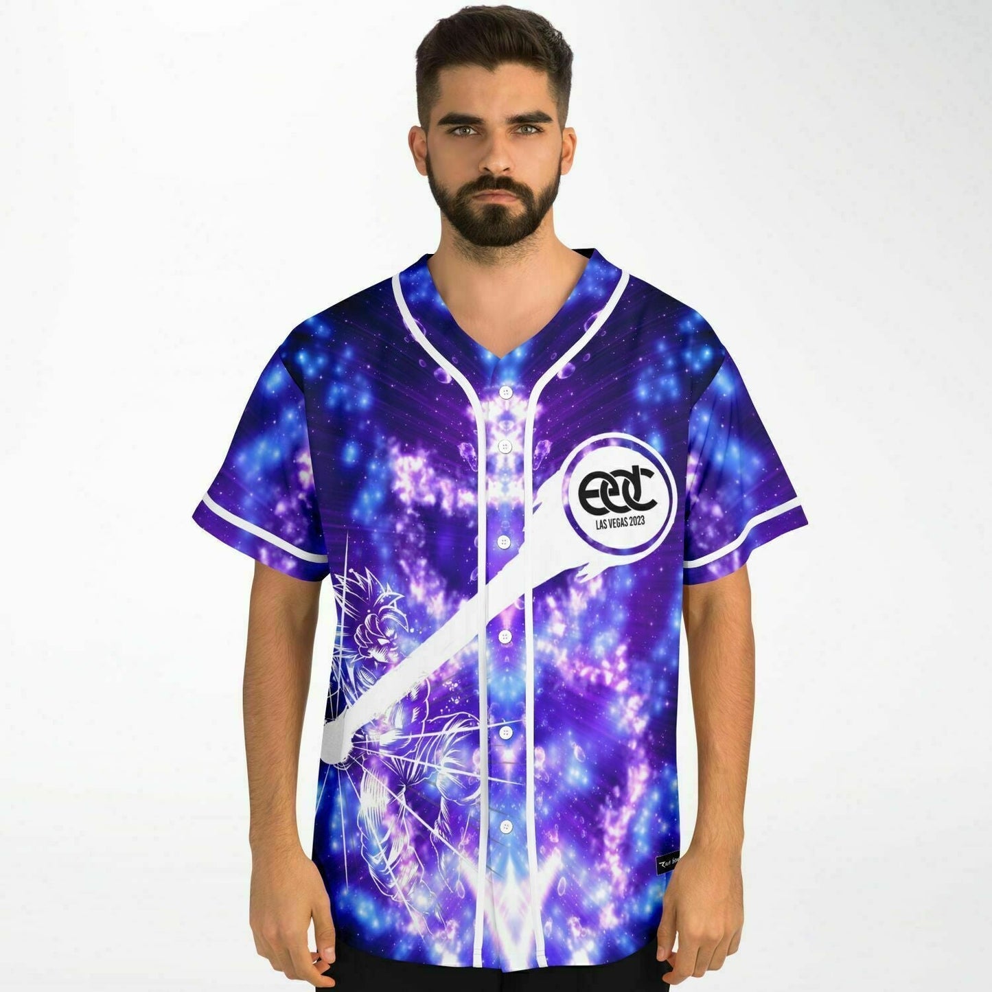 EDC Las Vegas 2023 Deep Purple Anime Muscular Rave Baseball Jersey