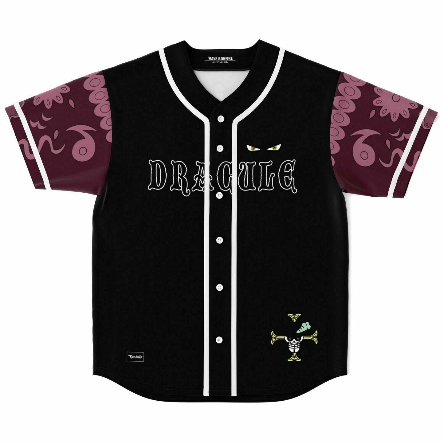 Black Body One Piece Rave Baseball Jersey