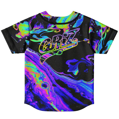 GRiZ Black Marbled Rave Baseball Jersey