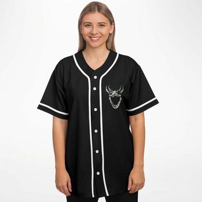 Midnight Tyrannosaurus Black Rave Baseball Jersey