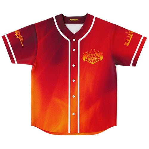 Deep Red Rave Baseball Jersey