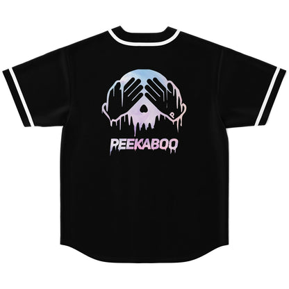 PEEKABOO Black Dripping Rave Baseball Jersey