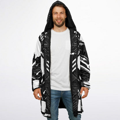 ILLENIUM Black White Futuristic Cyber Rave Cloak