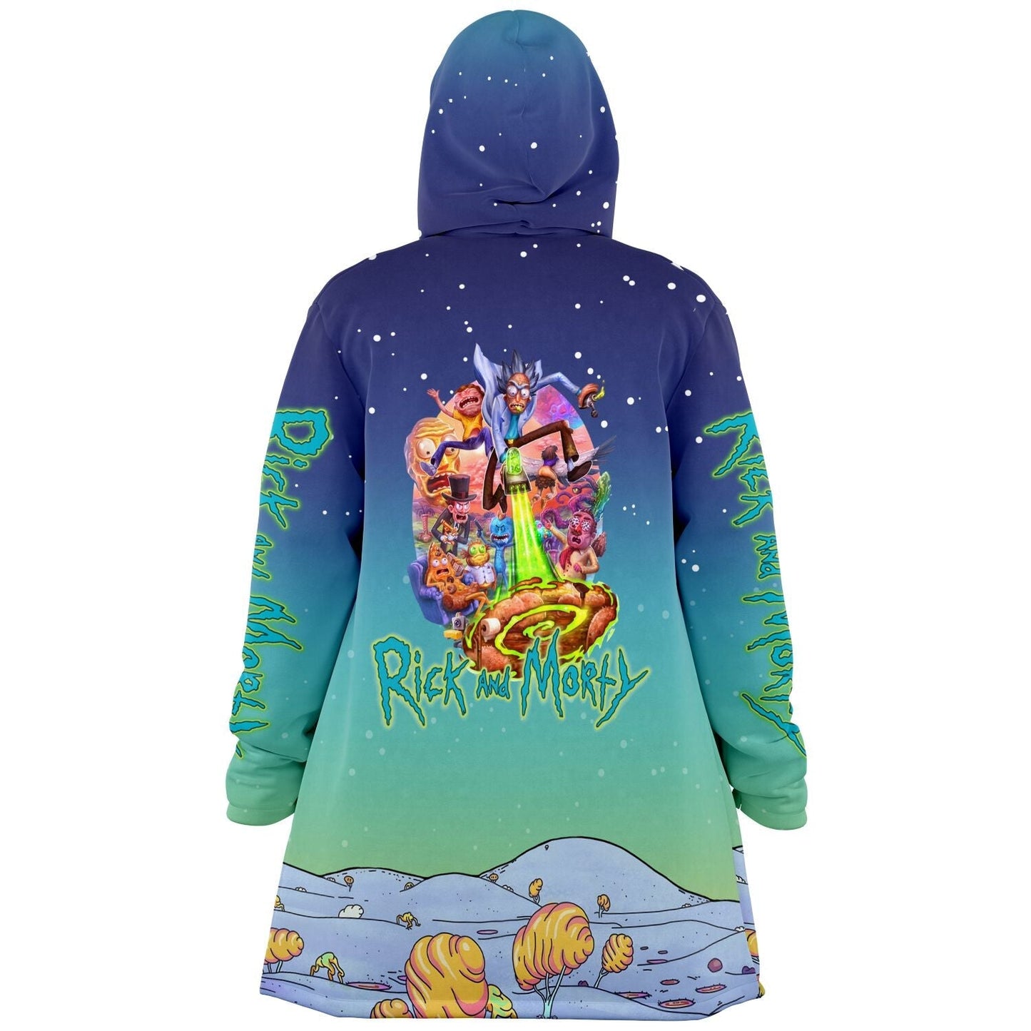 Blue Teal Cartoon Characters Rave Cloak