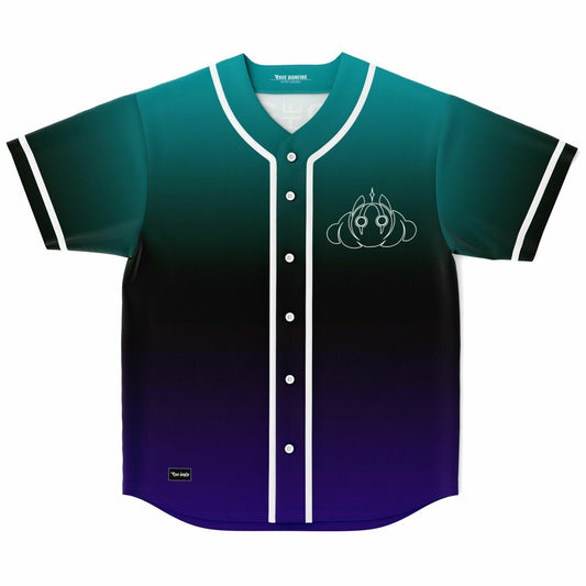 Dab The Sky Teal Black Stylized Winged Rave Baseball Jersey