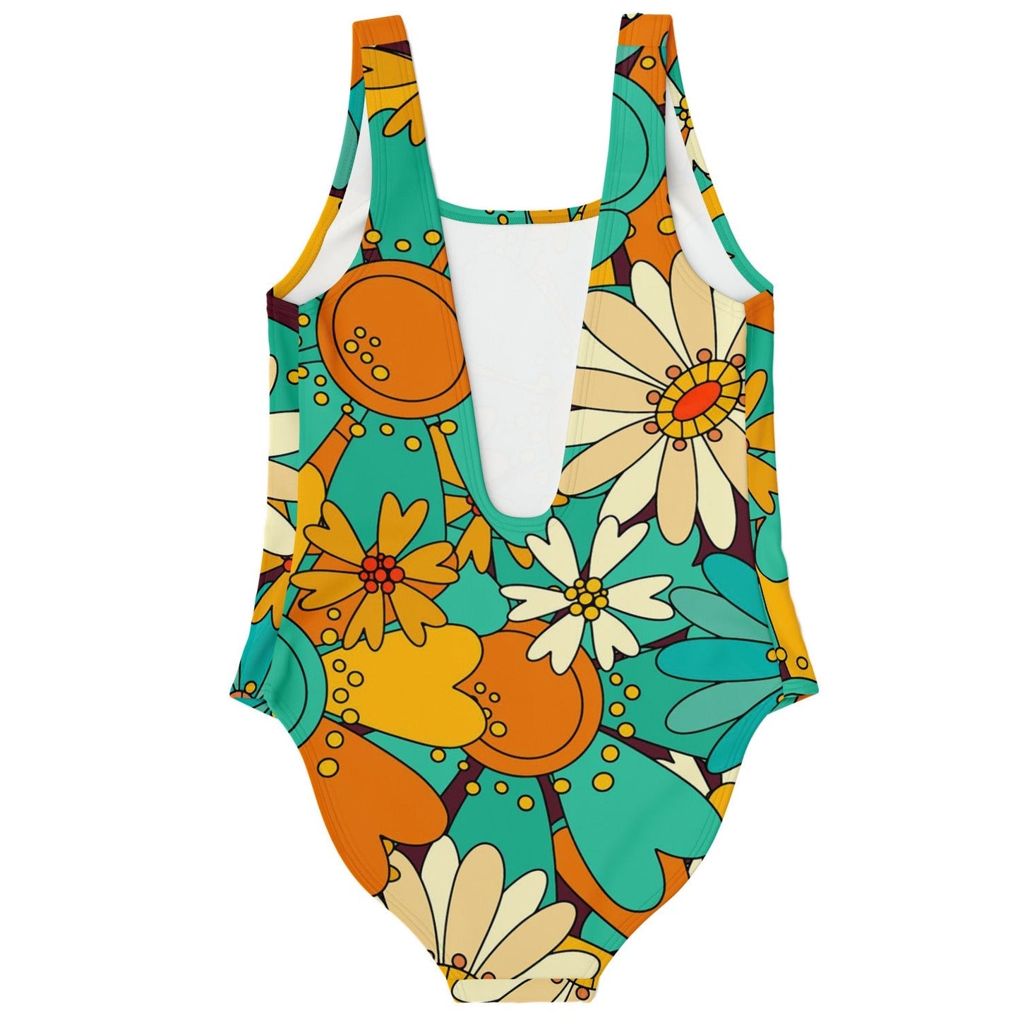 Teal Green Retro 60S Rave Swimsuit