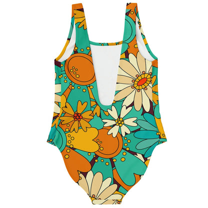 Teal Green Retro 60S Rave Swimsuit