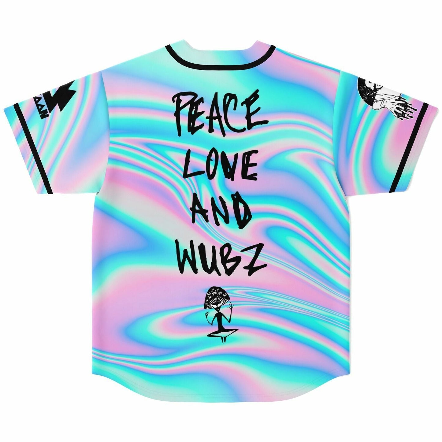 LSDREAM Pastel Holographic Rave Baseball Jersey