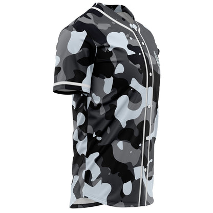 Black Camouflage Rave Baseball Jersey