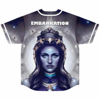Polarity Dark Navy Cosmic Nebula Rave Baseball Jersey