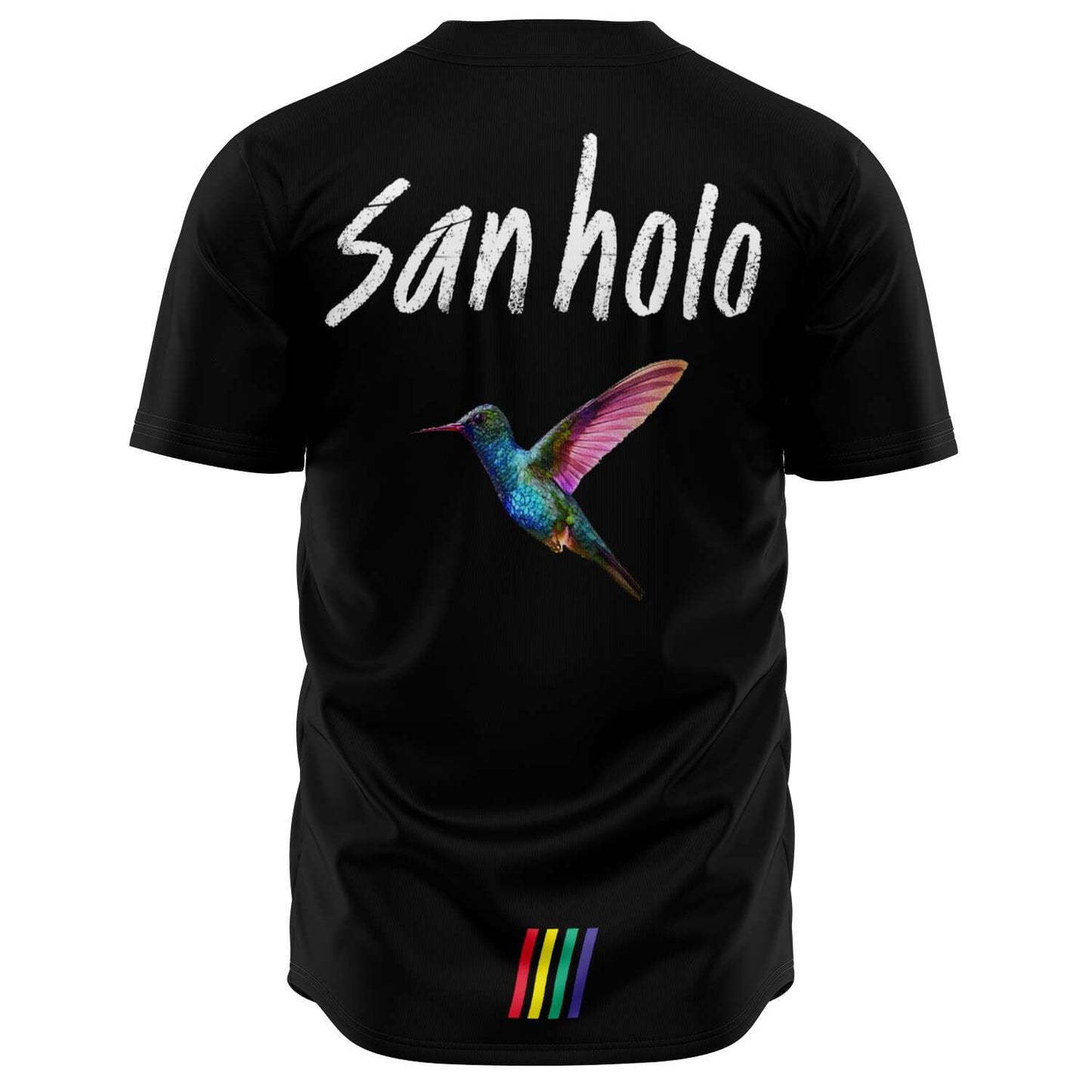 San Holo Black Rainbow Light Rave Baseball Jersey