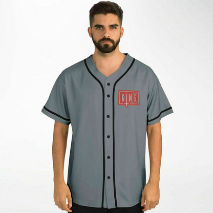 Sullivan King Grey Winged Armored Rave Baseball Jersey