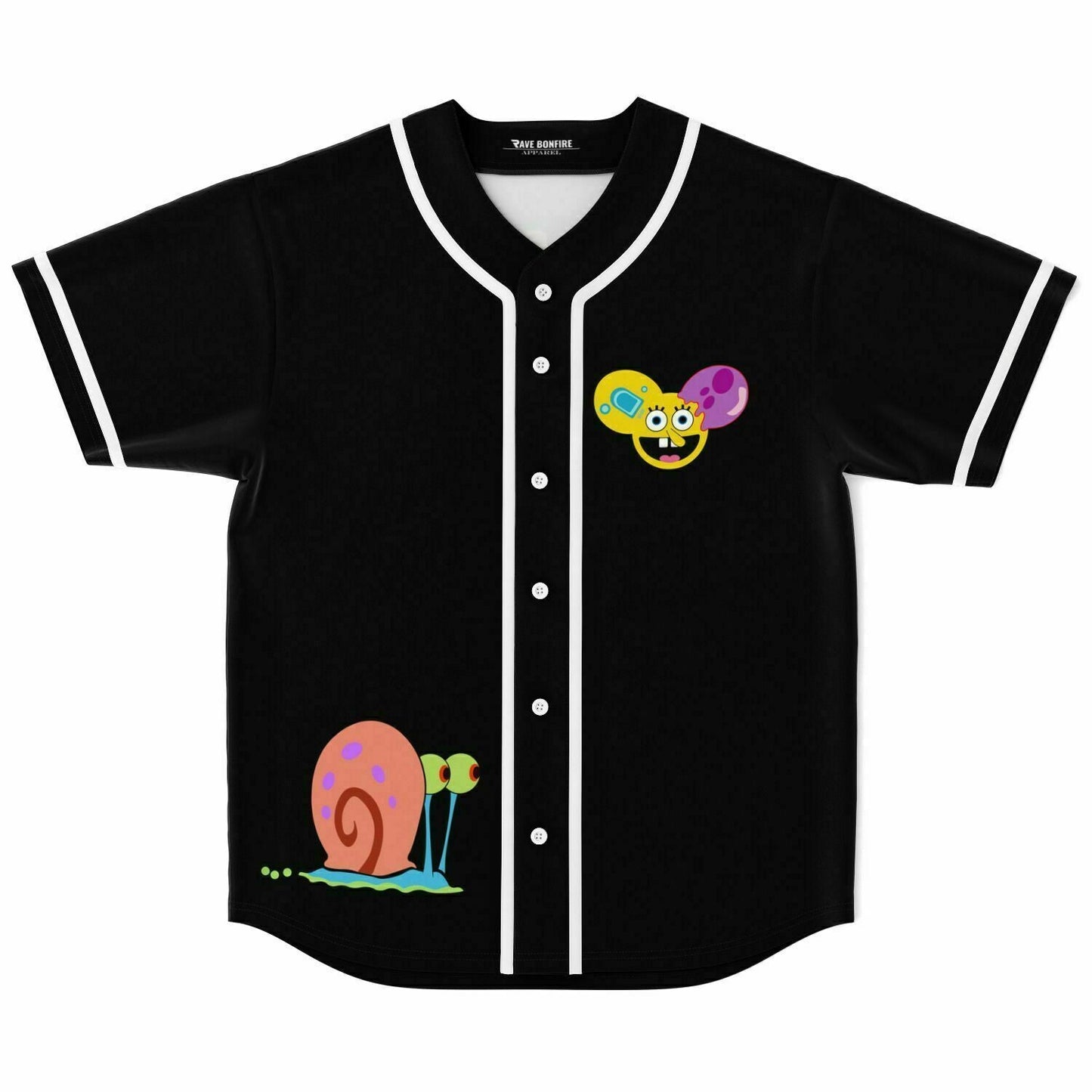 Black Spongebob Balloon Rave Baseball Jersey