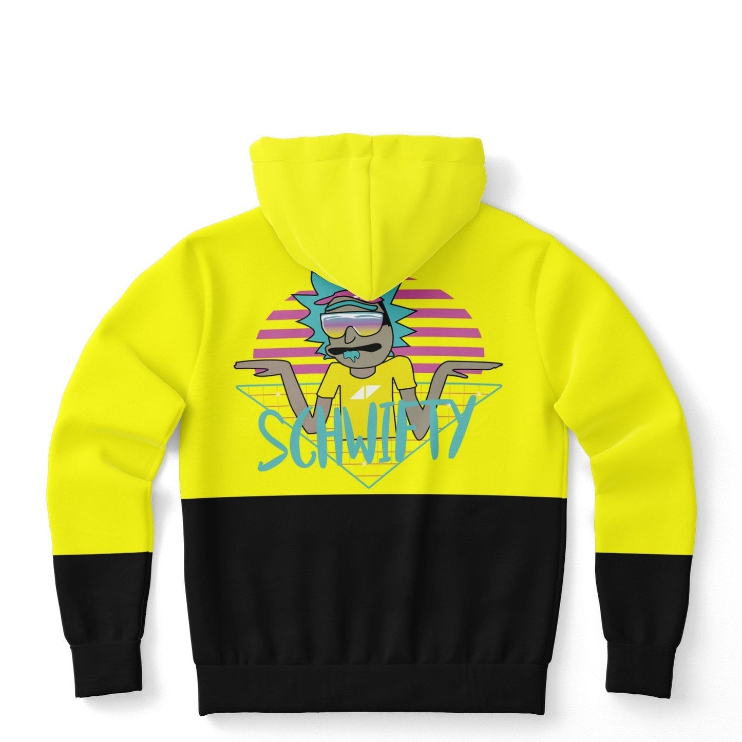 Get Schwifty Retrowave Yellow Rave Hoodie