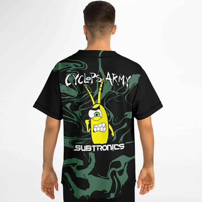 Subtronics Black Dark Green Liquid Rave Baseball Jersey