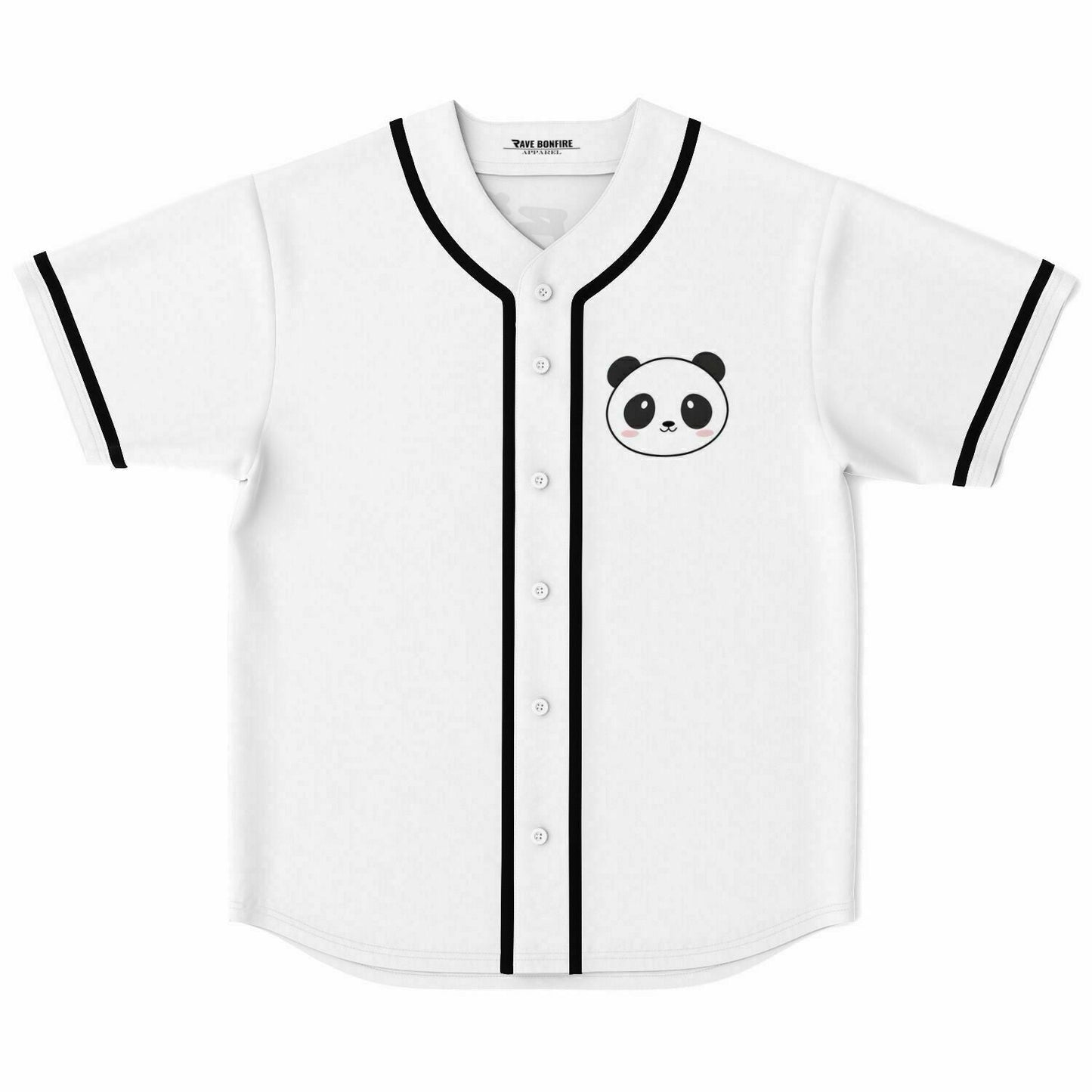 White Cute Cartoon Rave Baseball Jersey