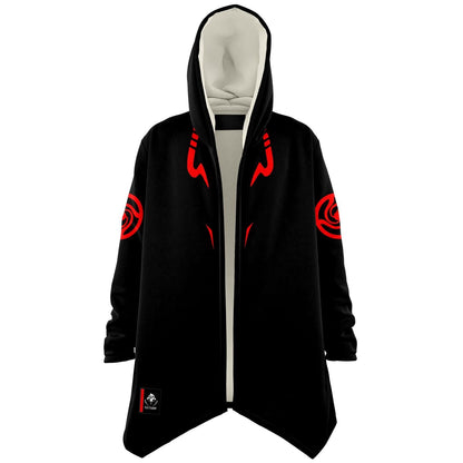 Black Red Outlined Rave Cloak