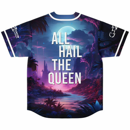 Black White Circular Rave Baseball Jersey