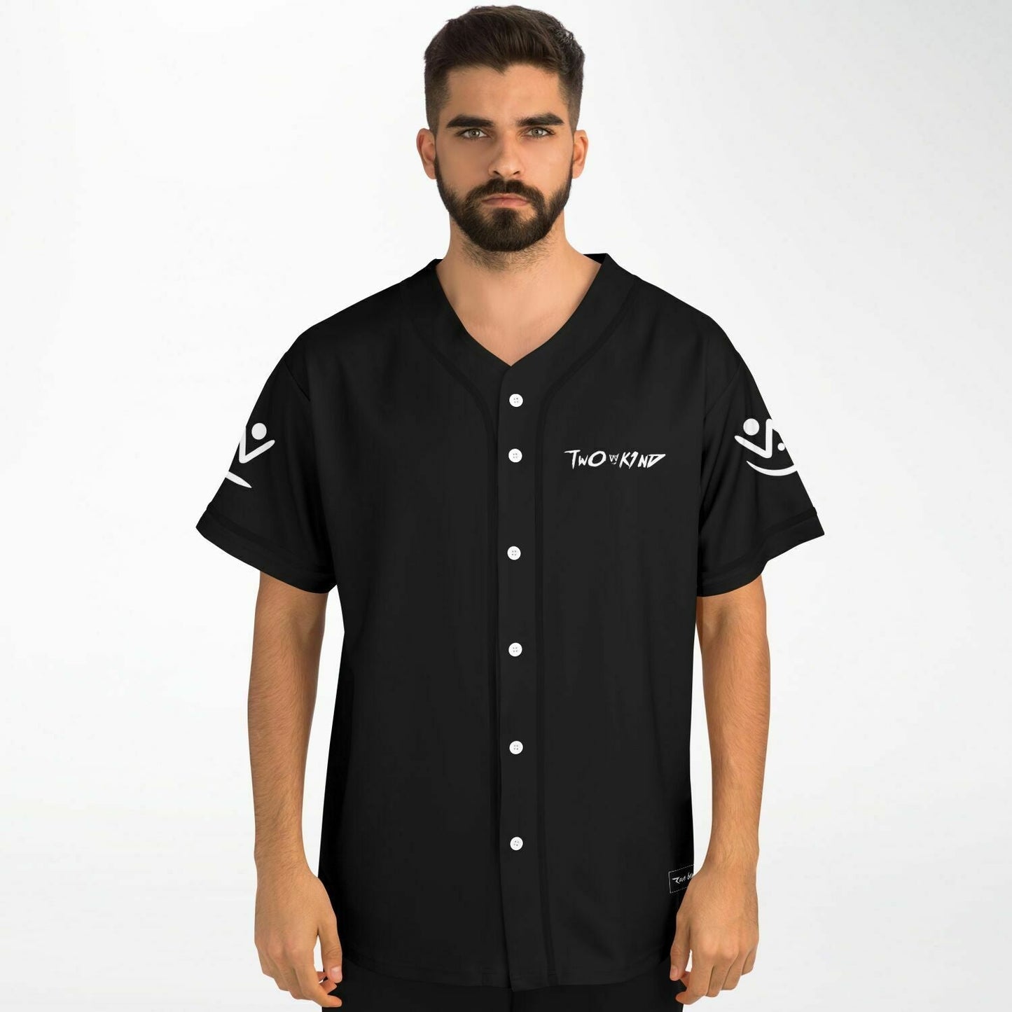 Black Minimal Wordmark Rave Baseball Jersey