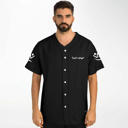 Black Minimal Wordmark Rave Baseball Jersey