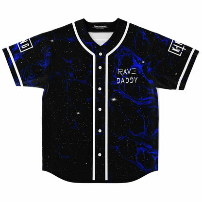 Black Blue Liquid Rave Baseball Jersey