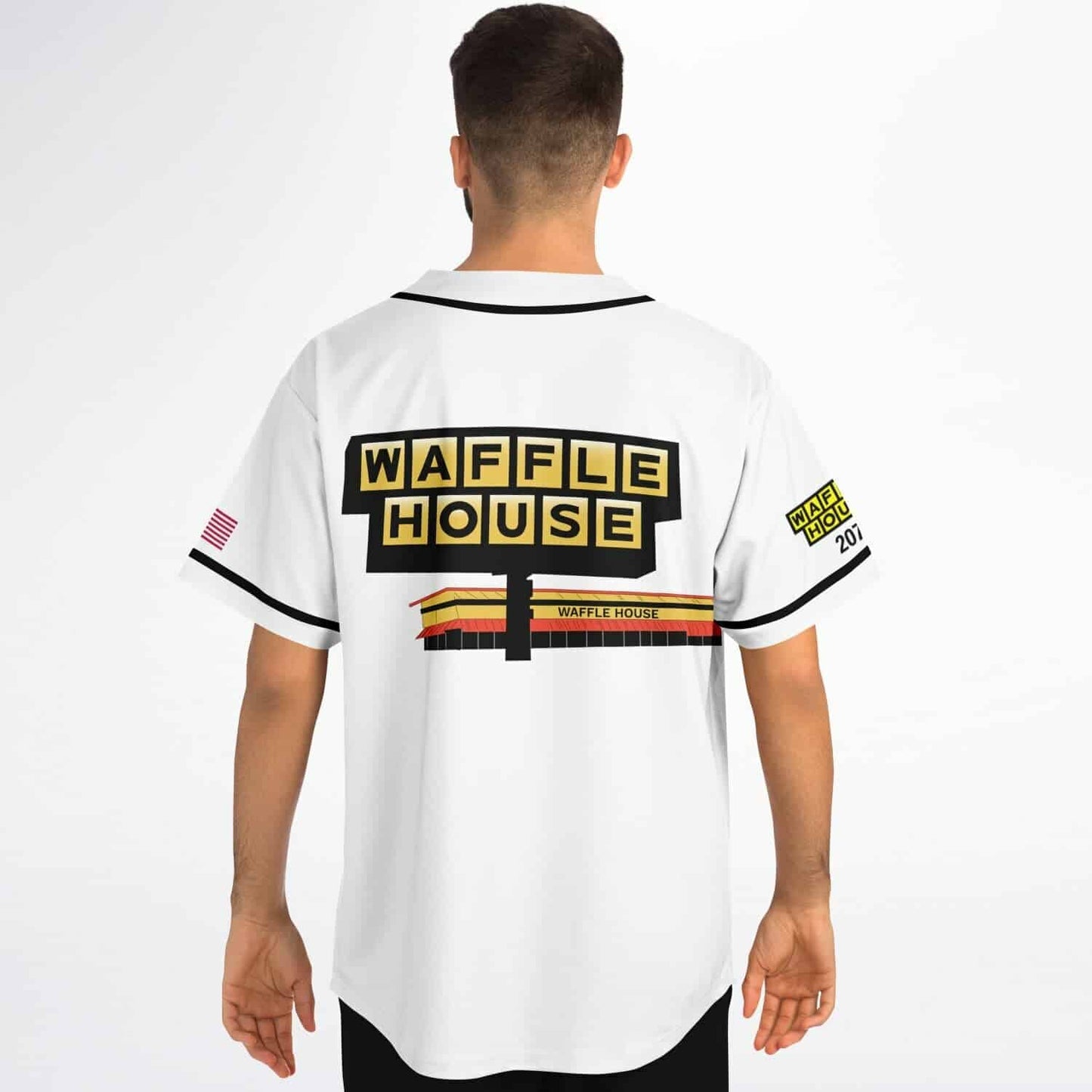 White Waffle House Rave Baseball Jersey