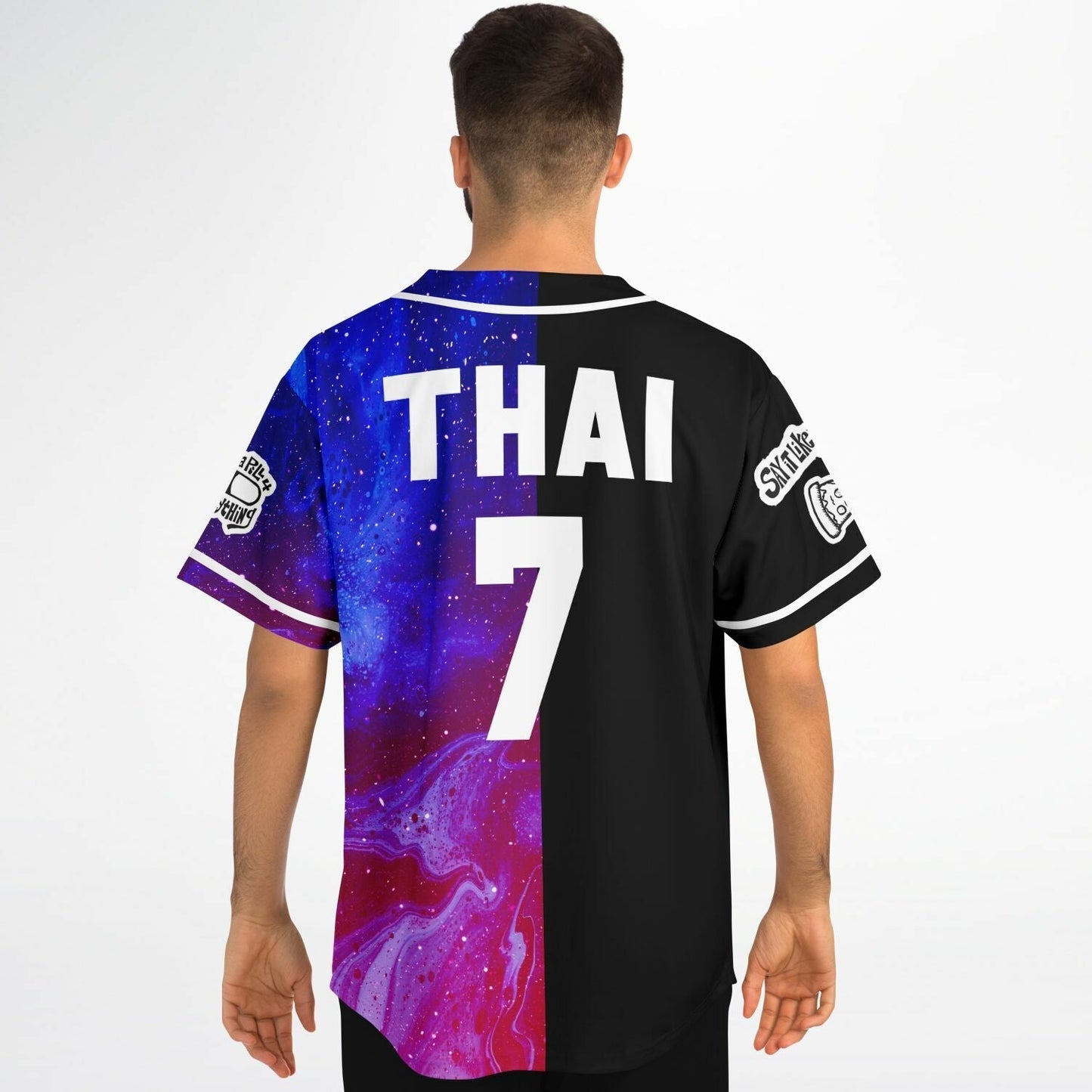 Cash Black Paired Split Rave Baseball Jersey