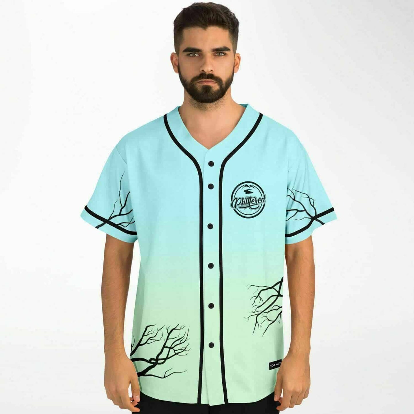 Philtered Light Sky Bare Tree Rave Baseball Jersey