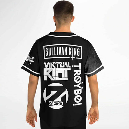 Panda Funk Black Image Rave Baseball Jersey