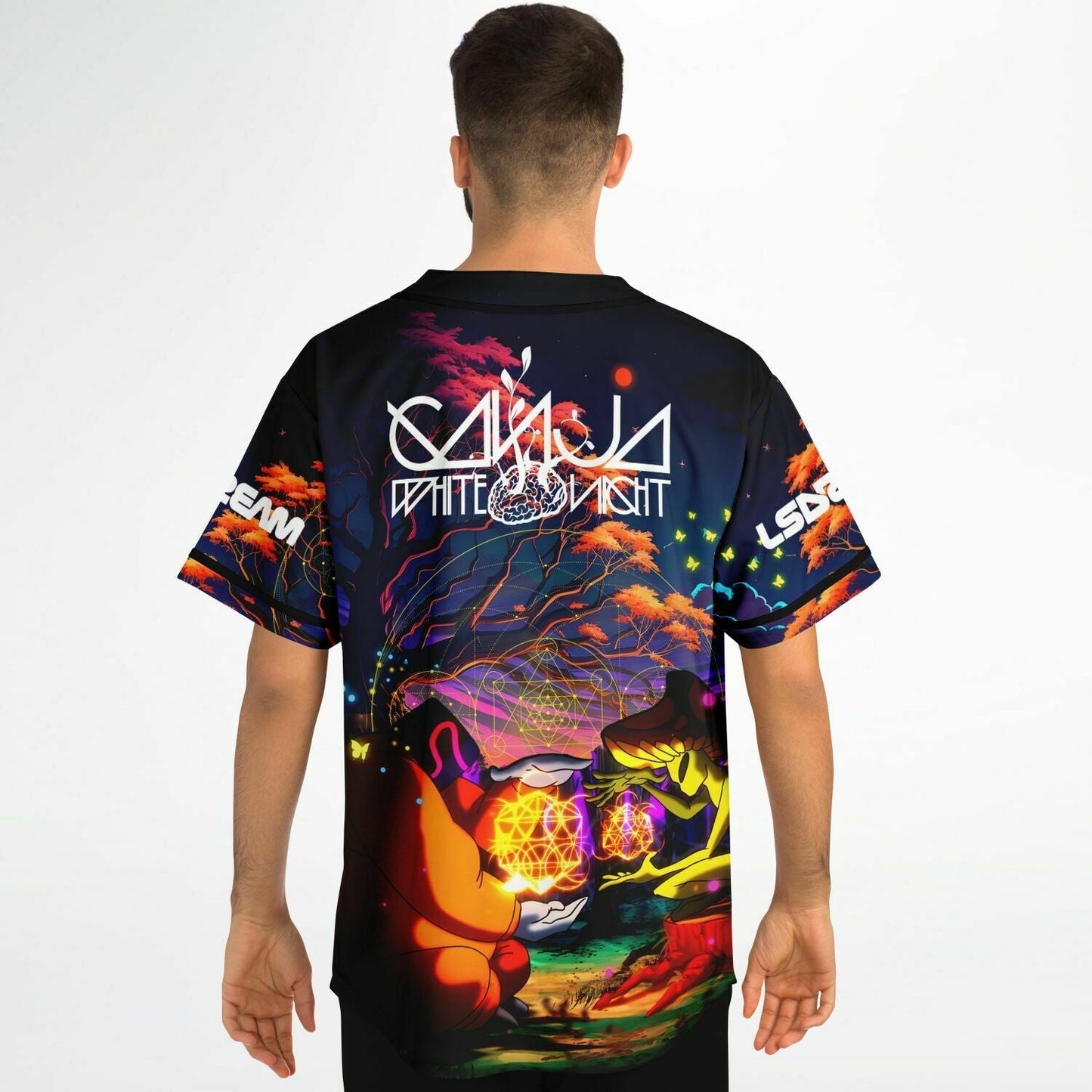 Ganja White Night Deep Purple Psychedelic Sunset Rave Baseball Jersey
