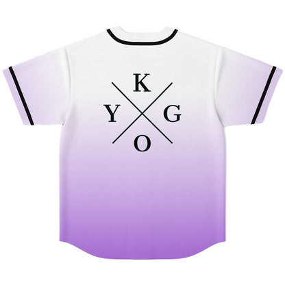 Kygo White Lavender Minimal Crossed Rave Baseball Jersey