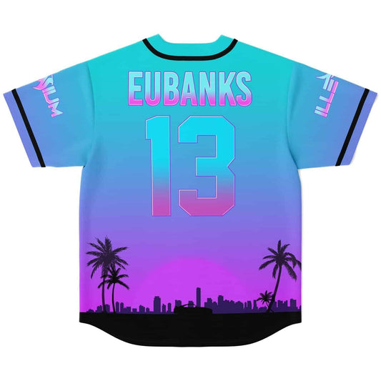 Illenium Teal Sky Miami Sunset Rave Baseball Jersey
