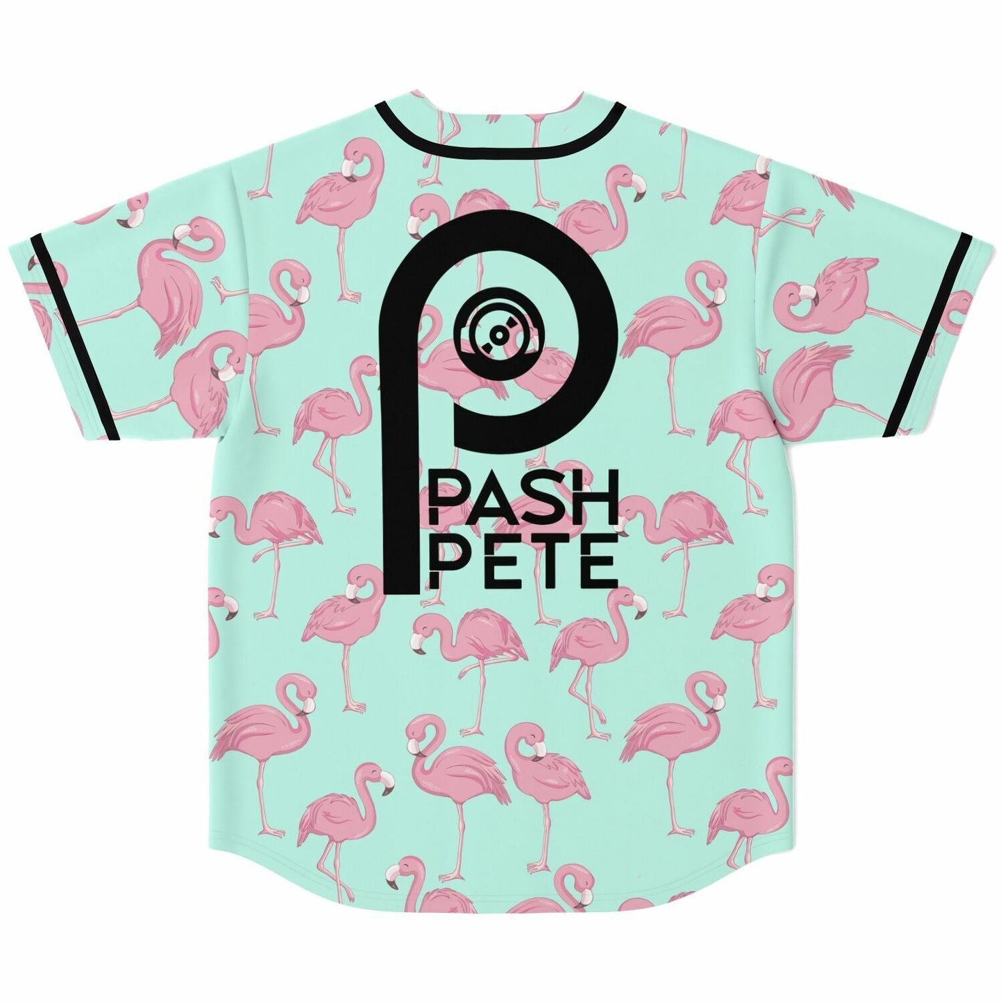 Pash Pete Mint Green Repeating Pink Rave Baseball Jersey