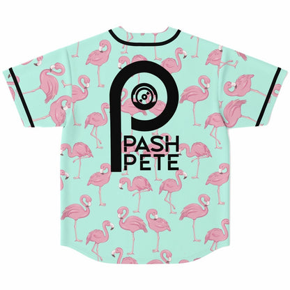 Pash Pete Mint Green Repeating Pink Rave Baseball Jersey