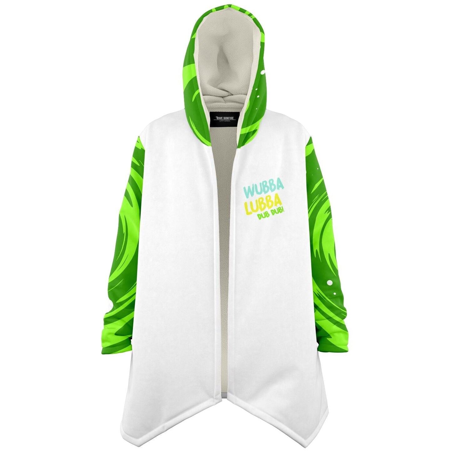 White Body Green Portal Rave Cloak