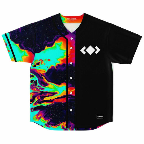 Madeon Black Paired Liquid Marble Rave Baseball Jersey