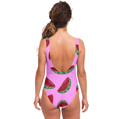 Pink Tossed Watermelon Rave Swimsuit