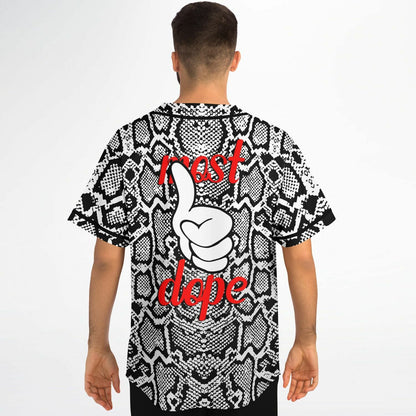Black White Python Rave Baseball Jersey