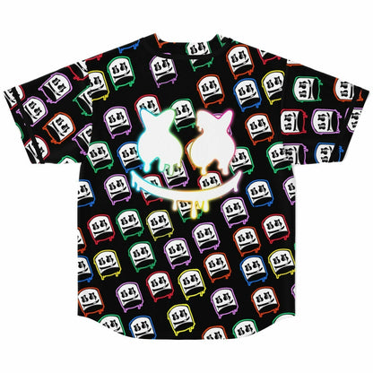 Marshmello Black Repeating Dripping Rave Baseball Jersey