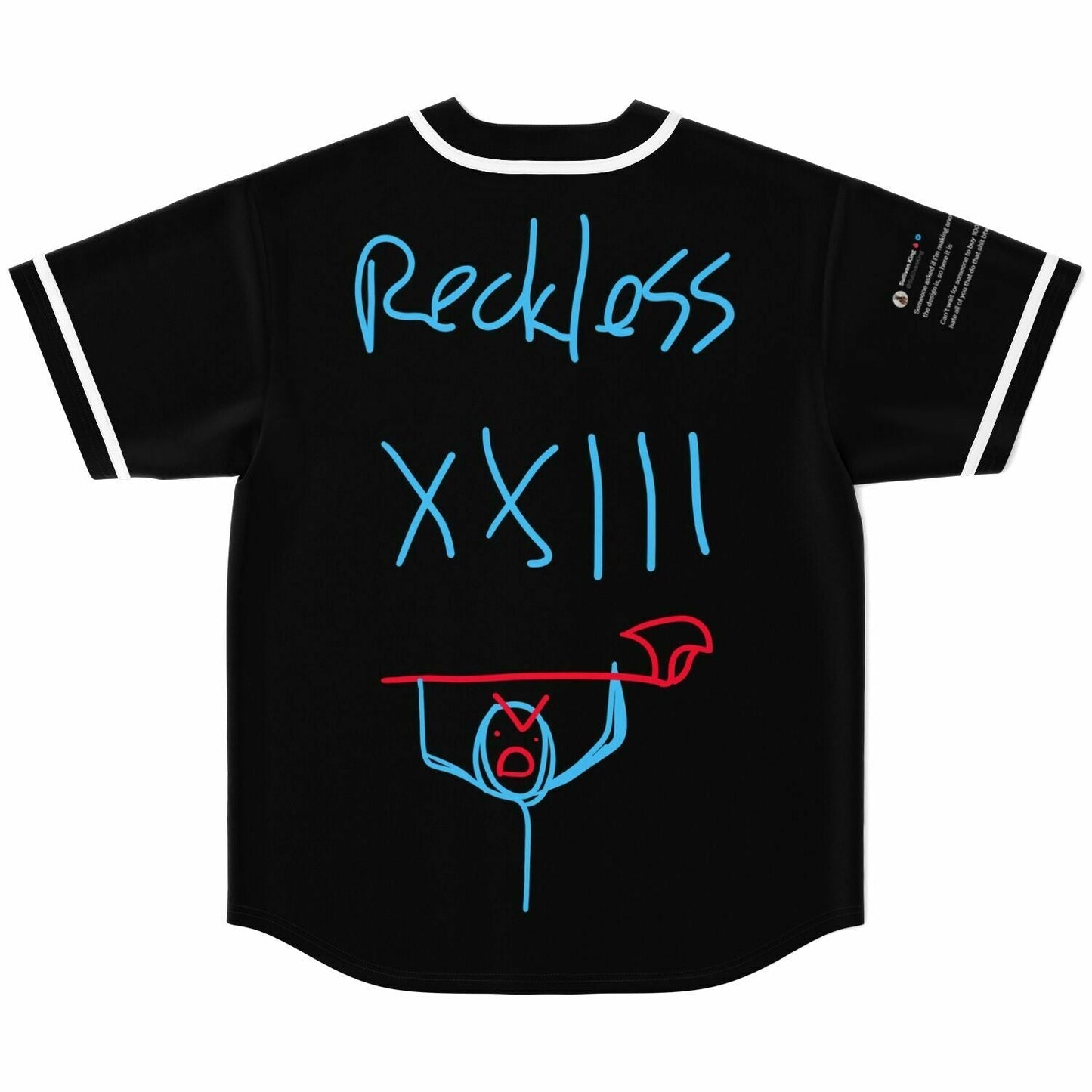 Black Crude Hand Rave Baseball Jersey