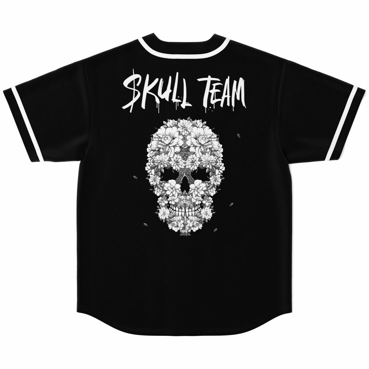 Black Floral Sugar Rave Baseball Jersey