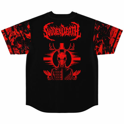 SVDDEN DEATH Black Body Antlered Deer Rave Baseball Jersey