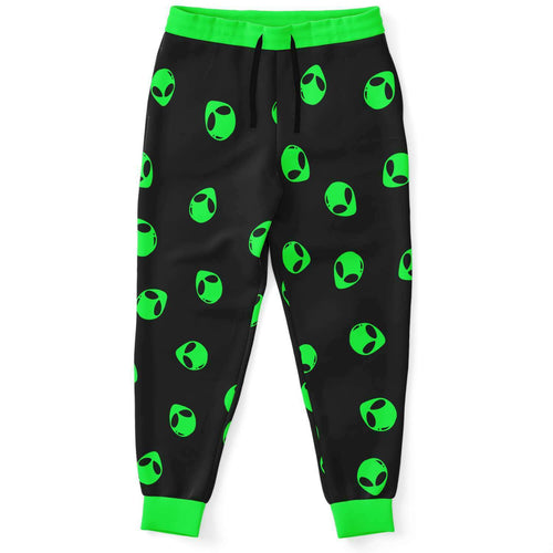 Black Scattered Green Rave Joggers