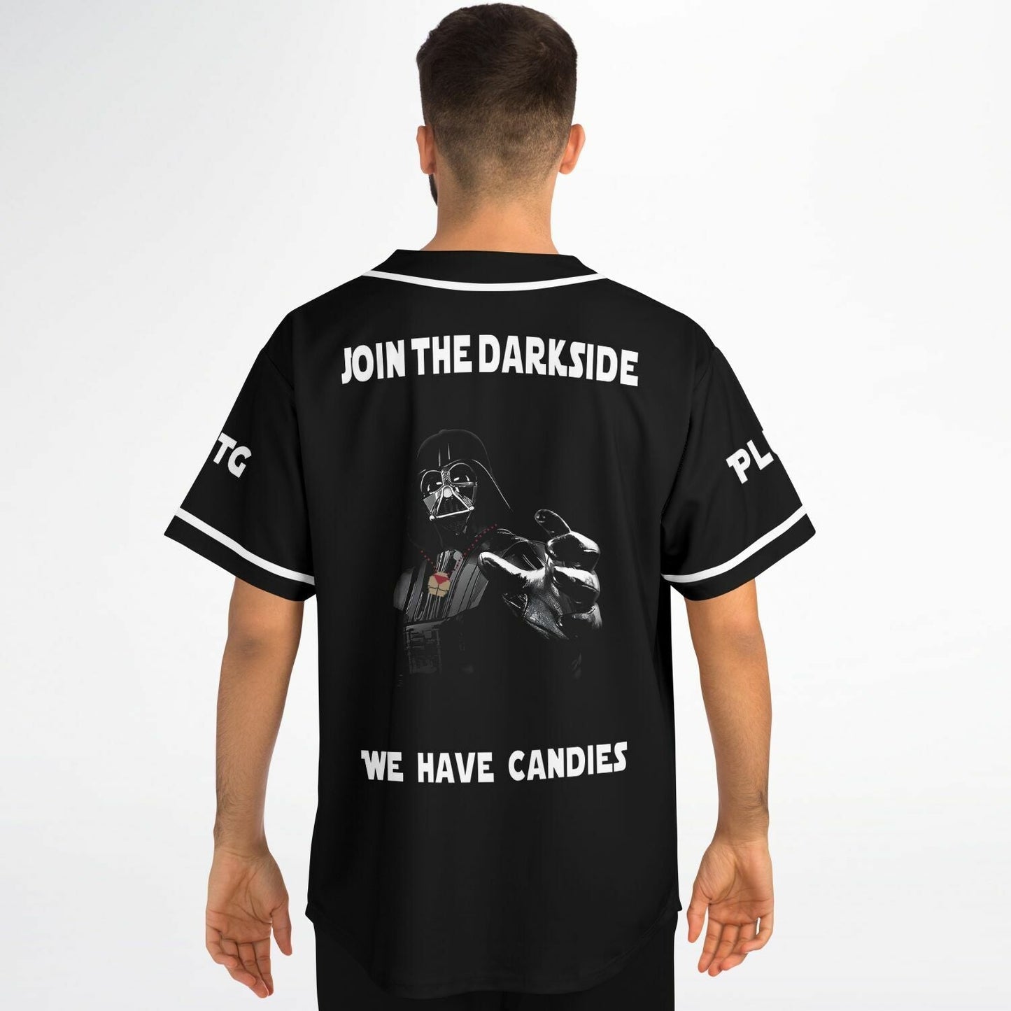 Black Chest Text Rave Baseball Jersey
