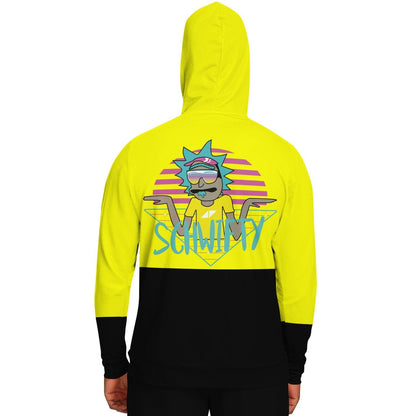Get Schwifty Retrowave Yellow Rave Hoodie