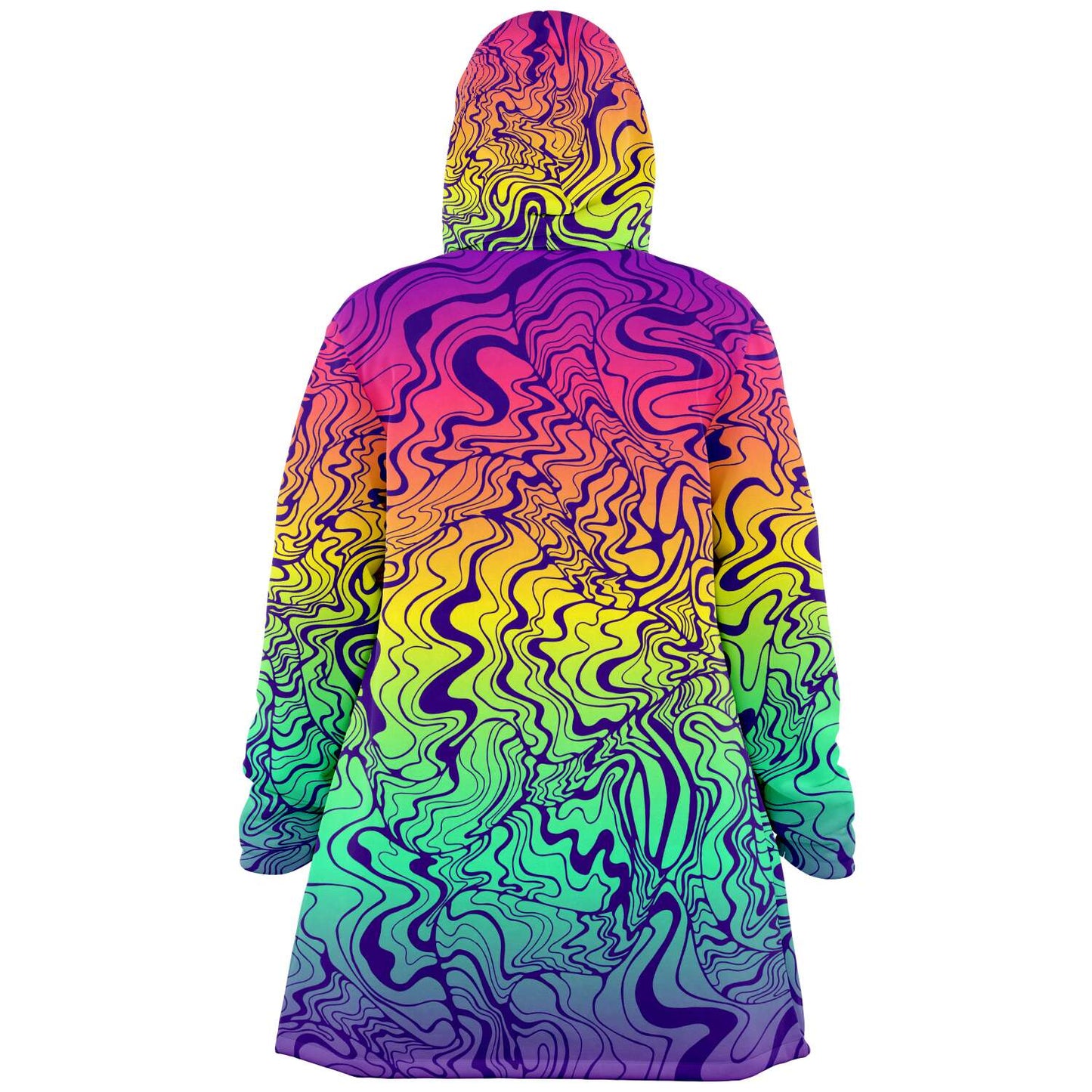 Full Rainbow Trippy Liquid Rave Cloak