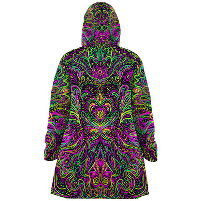 Neon Black Symmetrical Psychedelic Rave Cloak