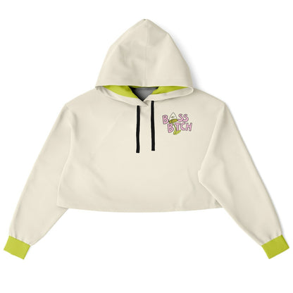 Bass bitch cropped hoodie