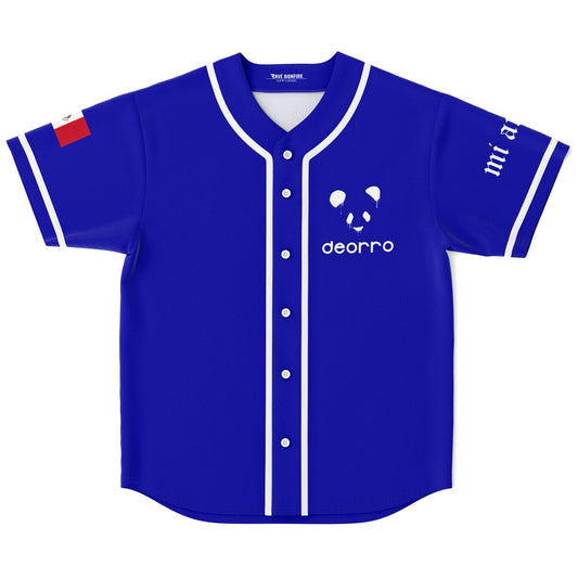 Deorro Royal Blue Dripping Panda Rave Baseball Jersey
